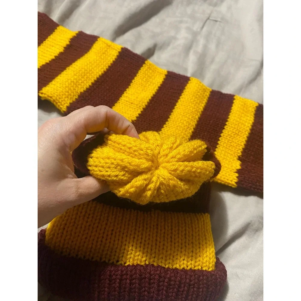 Handmade Unisex Knitted Child's Hat And Scarf Set